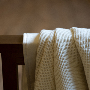 华夫格纯棉毛毯针织棉麻盖毯午睡空调毯沙发毯床尾毯子日式北欧风