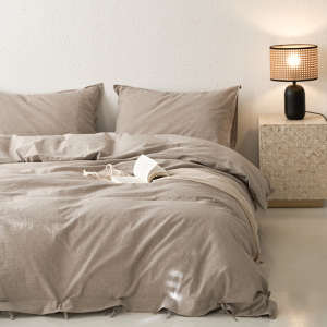 纯色棉麻丨床上四件套亚麻床单被套日式简约纯色复古侘寂风床品
