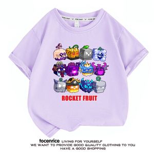 blox fruits衣服游戏水果豹纹女童T恤夏季儿童装宝宝短袖打底上衣