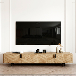 北欧轻奢电视柜现代简约全实木低柜家用小户型电视柜茶几组合定制