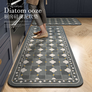 厨房地垫防油防水防滑脚垫专用硅藻泥吸水垫吸油免打理地毯可擦洗