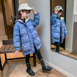 女童冬季时尚加厚棉服外套2020新款韩版儿童装中大童冬季洋气棉衣