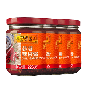 李锦记蒜蓉辣椒酱226g/瓶火锅调料拌饭酱厨房调味料家用海鲜烧烤