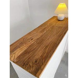 老榆木板原木桌面书架茶桌大板桌门板风化板旧木板老榆木家具定制