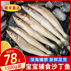 沙丁鱼新鲜活冷冻宝宝深海鱼1500克深海鱼整条水产顺丰包邮