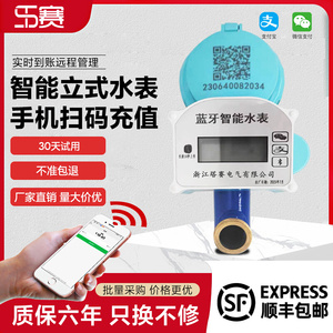 塔赛智能纯立式水表手机扫码蓝牙预付费冷热水表远程4G全自动可调