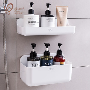 卫生间置物架壁挂式收纳盒免打孔强力胶粘浴室洗发水沐浴露置物盒