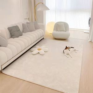 地毯客厅卧室茶几沙发简约纯色床边床下毯子北欧轻奢加厚地垫满铺