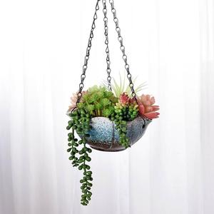 多肉陶瓷花盆悬挂式垂吊植物盆田园个性创意复古挂墙装饰吊兰花盆