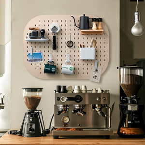 蕉洞 简约家用咖啡角洞洞板 餐边柜墙上咖啡器具杯子收纳置物架