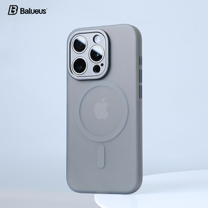 Balueus适用苹果15ProMax手机壳iPhone15Pro新款14合金镜头全包Magsafe磁吸硅胶磨砂气囊防摔高端隐沙保护套