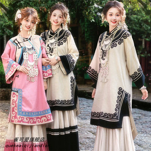 新款彝族服装秋季服饰新中式中国风闺蜜旅拍传统少数民族写真服装