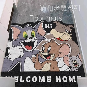 卡通猫和老鼠家用入户玄关门垫可爱汤姆猫杰瑞丝圈地垫进门口地毯