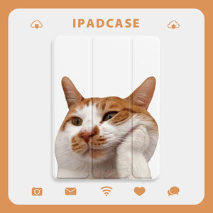 适用ipadpro保护套猫咪苹果8/7代带笔槽2020款趣味mini5/4网红12.9/11平板电脑套7.9.7透明硅胶10.2/10.5寸软