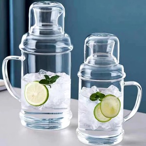 复古高硼硅玻璃冷水壶 家用倒扣盖凉白开水瓶 高颜值果汁柠檬壶