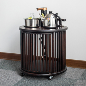 器氏 竹制茶水柜可移动茶水台简约家用客厅办公简易小茶柜置物架