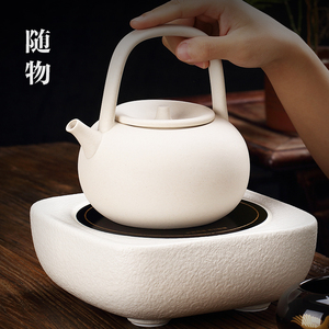 日式围炉煮茶壶超静音家用陶瓷烧水壶泡茶电陶炉煮茶炉煮茶器套装