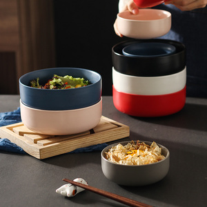 北欧风陶瓷米饭碗 碗单个创意个性家用面碗粥碗甜品碗一人食餐具