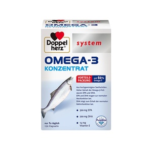 德国双心深海鱼鱼油omega3软胶囊120粒维E记忆力孕妇药用
