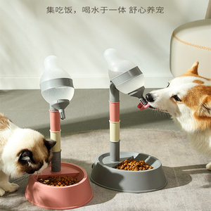 宠物狗狗专用喝水器不湿嘴挂式可调节悬挂式饮水机喂水壶食碗