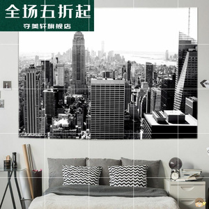 曼哈顿俯瞰都市风景北欧美ins挂布黑白纽约墙面背景装饰画布隔断 阿里巴巴找货神器 曼哈顿俯瞰都市风景北欧美ins挂布黑白纽约墙面背景装饰画布隔断 阿里巴巴找货神器