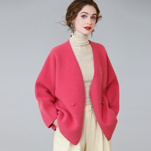 高端双面羊绒大衣女秋冬2023新款韩版时尚大牌高级感羊毛呢子外套