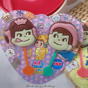 日本进口零食 不二家双棒牛奶巧克力造型朱古力儿童棒棒糖小吃