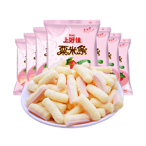 Oishi/上好佳粟米条草莓味 7g/袋 40g/袋膨化休闲吃货零食小吃