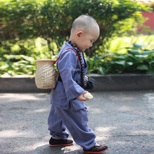 小和尚衣服儿童古装汉服男童国学服书童宝宝拍照六一儿童演出服