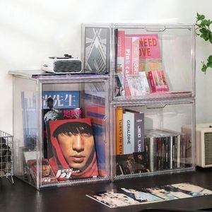 cd碟片架子收纳架亚克力专辑收纳盒光碟收藏盒展示柜防尘磁带卡册