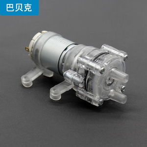 R385隔膜泵黑色五头胶抽水机 diy微型茶具机 6V-12V 直流水泵水管