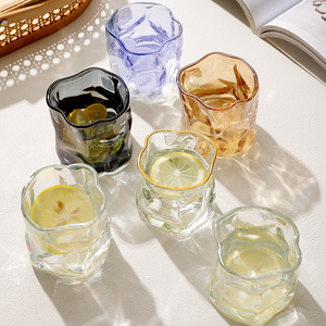 小众设计异形玻璃杯创意高级感家用喝水杯子高颜值鸡尾酒杯扭扭杯