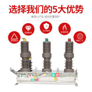 10KV真空断路器630A户外高压保护开关不锈钢带隔离刀闸