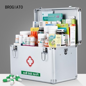 急救箱全套家用医药箱大容量家庭药品收纳盒出诊应急铝合金医疗箱