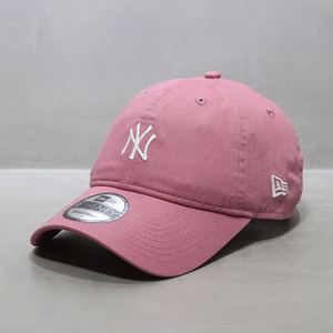 NewEra韩国2024新款MLB棒球帽女软顶中标NY洋基920鸭舌帽樱花粉色