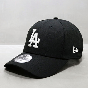 韩国正品代购NEWERA帽子女潮鸭舌帽MLB棒球帽男硬顶经典款LA黑色