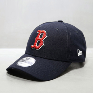 韩国NEWERA帽子联名款MLB棒球帽波士顿红袜队鸭舌帽 9FORTY藏青色
