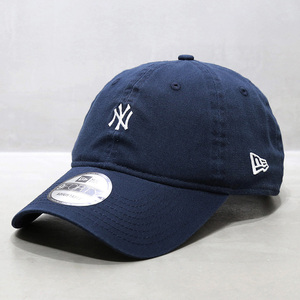 韩国NEWERA帽子夏潮9FORTY小标软顶NY鸭舌帽洋基MLB棒球帽藏青色