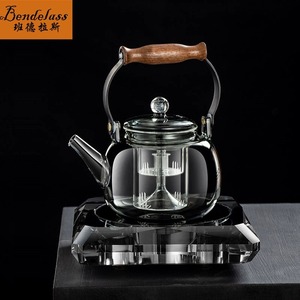高端水晶电陶炉玻璃煮茶壶烧水壶泡茶专用养生壶煮茶器家用蒸茶壶