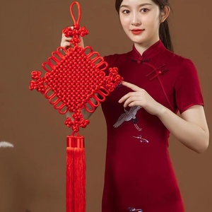中国结挂件玄关平安节红色新年客厅大号高档门上高级入户门小装饰