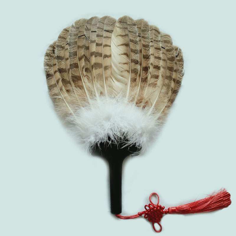 中国传统手工艺扇孔明扇猫头鹰羽毛扇子鹅毛扇镇宅驱邪用品