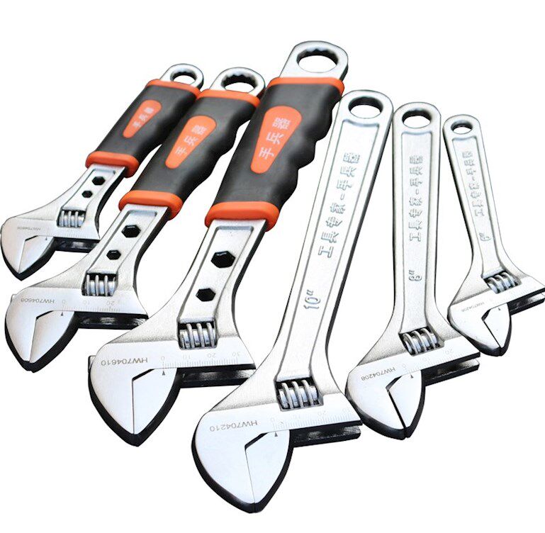 大开口万能板手多功能管子钳活动扳手工业级管钳子进口带齿8寸4寸