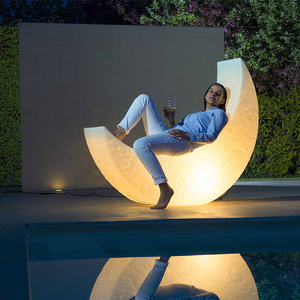 户外月亮灯防水草坪灯泳池灯躺椅氛围设计创意庭院花园月牙灯