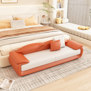 意式卧室床尾凳极简床前凳法式床榻床尾置物沙发床边凳长条放衣凳