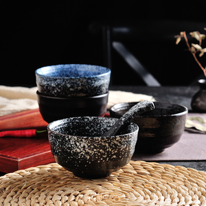 米饭碗家用日式吃饭小碗陶瓷餐具套装小号汤碗蘸料单个精致可爱