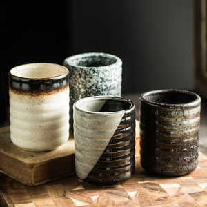 日式和风创意陶瓷杯具水杯寿司店茶杯火锅酒杯茶水杯子搭配餐具