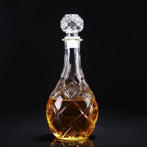 空酒瓶二斤装两斤装500ml空瓶子密封玻璃一斤装透明大号装饰空瓶
