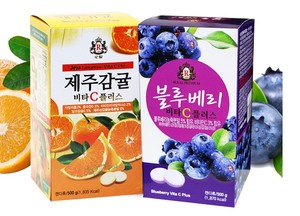 韩国济州岛vc咀嚼片柑橘蓝莓儿童成人维生素c片维他命500g