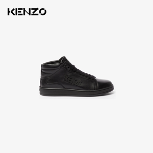 KENZO男士黑色高帮运动鞋 F855SN117L50真皮