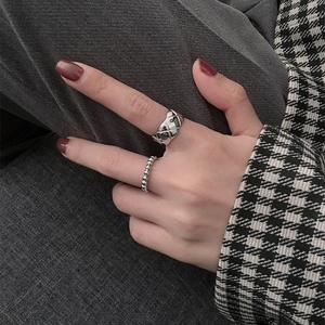 韩版复古套装戒指女时尚个性小众设计食指戒s潮网红冷淡风尾戒